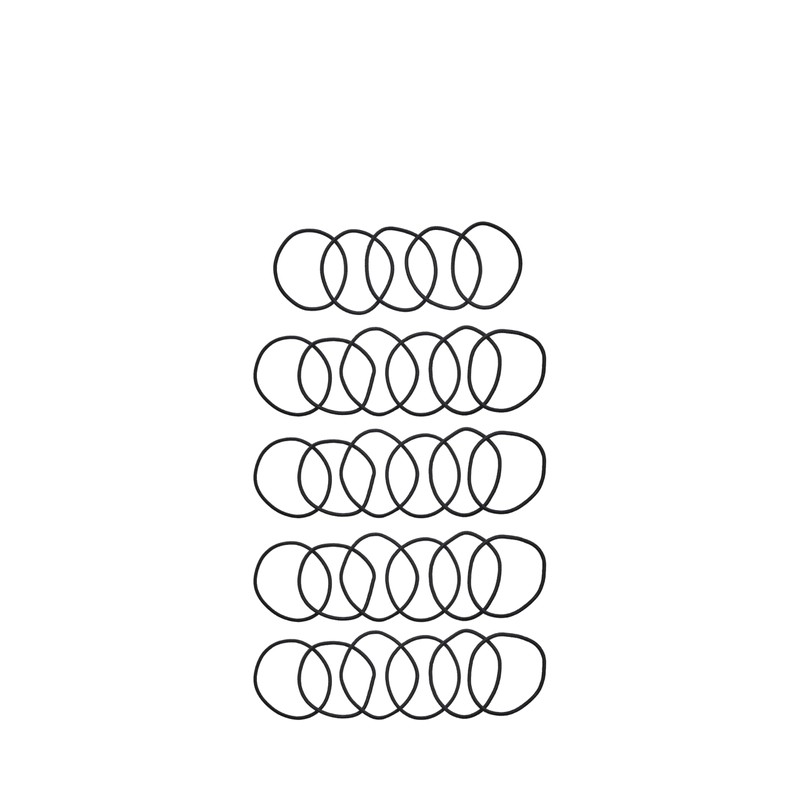 Goody Ouchless Elastic Hair Ties - 50 Ct, Black, 2MM