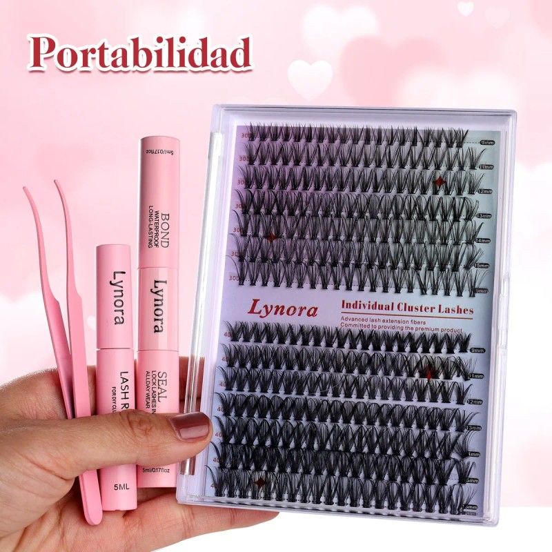 Lynora Pestañas Postizas 280 Diy Extensiones 30d+40d 10~14mm