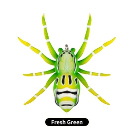 RIKIMARU Floating Fishing Lures Soft Bait Simulation Spider seawater and Fresh Water Suitable for a Variety of Fish(Fresh Green, 1/4oz-1pcs)