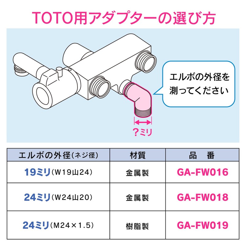 GAONA GA-FW018 Shower Adapter TOTO Thick Hose for Mixing Faucet