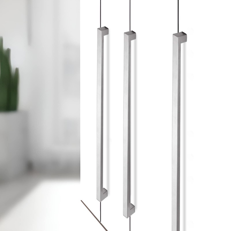 Redunest Cabinet Pulls Brushed Nickel Cabinet Handles Square Drawer Pulls,
