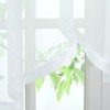 HongYa Curtain with Ruffle Tape, Transparent Voile Bogenstore, Flower Window,