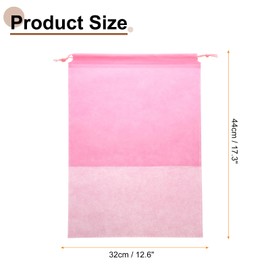 HARFINGTON 20pcs Travel Shoe Bags Non-Woven Drawstring Organizers Bags Dustproof Portable Travel Shoe Storage Bags with Clear Window Fit Men and Women for Travel Sport Home Use, Pink