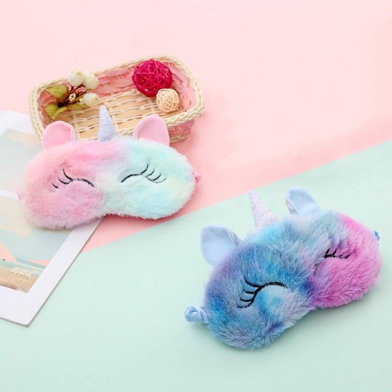4 Packs Eye Mask for Sleeping Annimal Eye Mask Plush