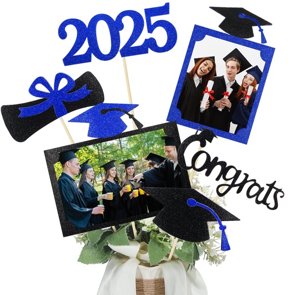 Qinyoung 2025 Graduation Decorations 30 Pcs Glittering Graduation Centerpiece for
