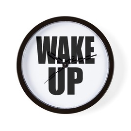 CafePress Wake UP Message 10" Wall Clock for Livingroom, Kitchen, or Office