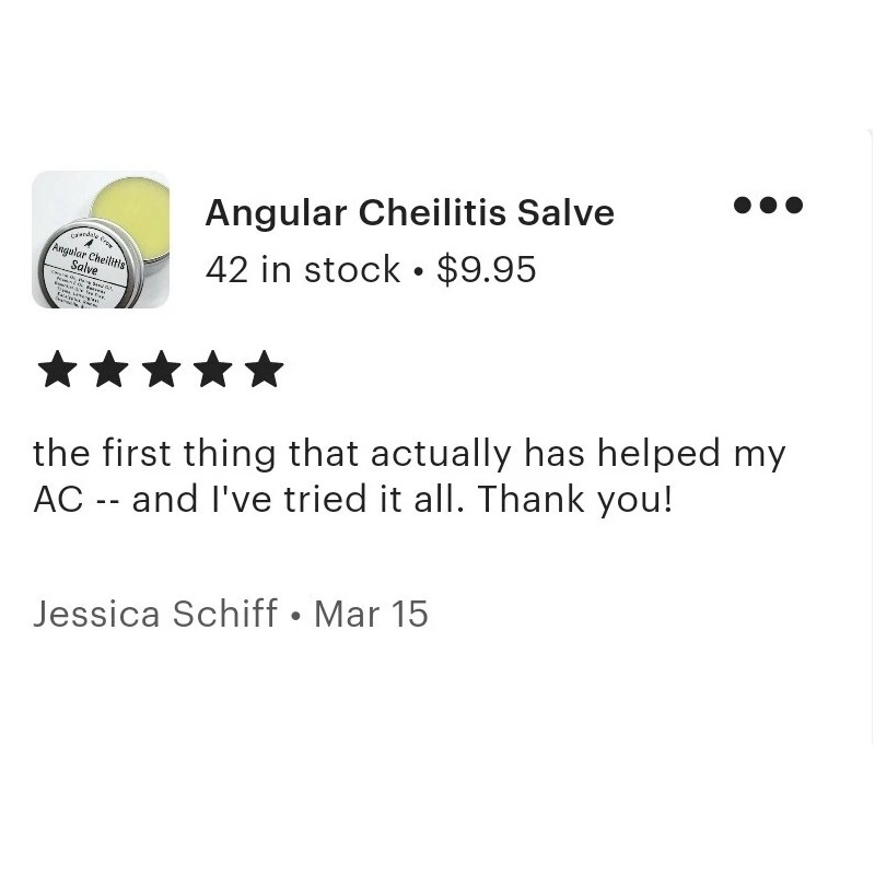 calendula crow Angular Cheilitis Salve .5 oz Tin - CHEILITIS