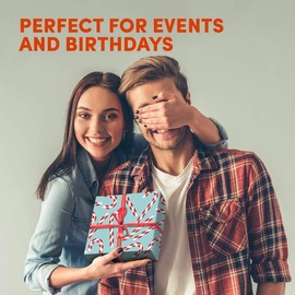 4 x Large Wrapping Paper Sheets - Christmas Candy Cane Ice Blue Gift Wrap - Son Daughter Secret Santa Fun Xmas Pattern Kids Teenager #170455