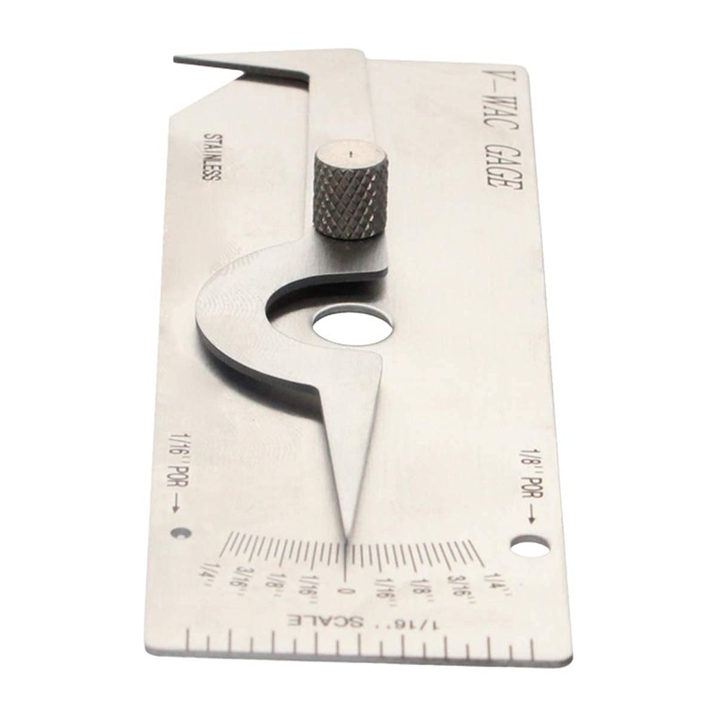 Utoolmart V-wac Welding Gauge 0-1/4 inches Stainless Steel Welding Inspection