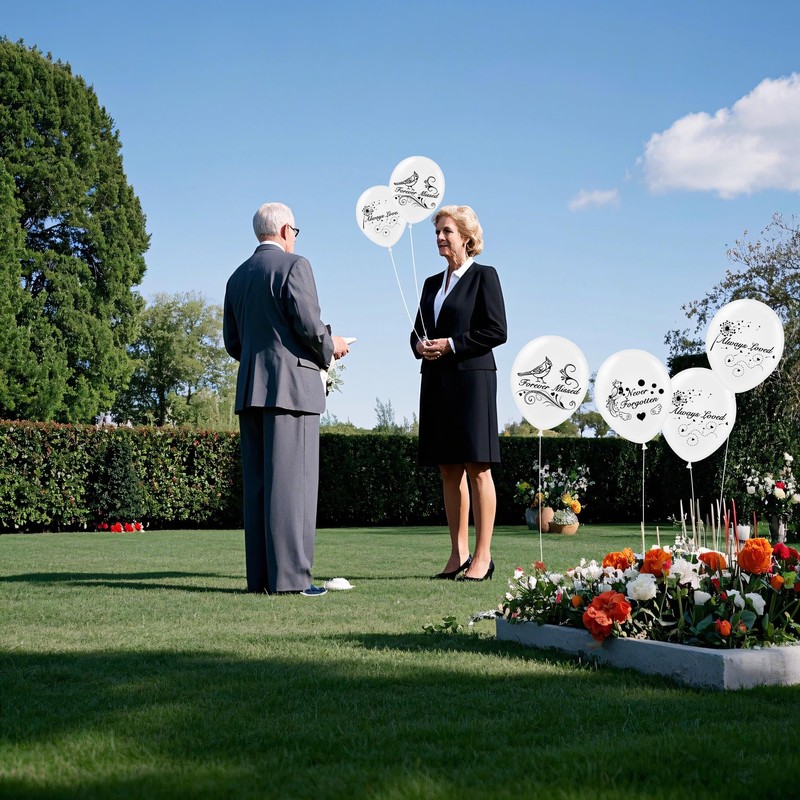Memorial Remembrance Balloons 30 Pieces 12" White Funeral Themed Memorial