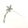 Decorative Hair Stick Flower Dangle Rhinestone Crystal Hair Bun Stick,