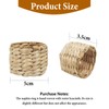 Auch 12Pcs Woven Napkin Rings, Farmhouse Napkin Rings by Natural