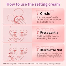 RTETETOK Jelly Pressed Setting Powder, Oil Control Face Pressed Powder for Makeup, Powder-free Makeup Setting Cream, Flawless Matte Long Lasting Finishing Lightweight Waterproof Face Cosmetics 0.24 Oz