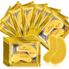 Under Eye Patches,24K Gold Eye Masks, Eye Masks for Anti Wrinkles, Dark Circle Puffiness, Eye Gel Patch Women Men Under Eye Gel Patches (20 Pairs)