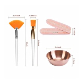 24 Piezas Kit Mezcla y Aplicación Mascarillas Faciales Ligero Kit Skincare con y s Limpiador Set Herramientas Faciales