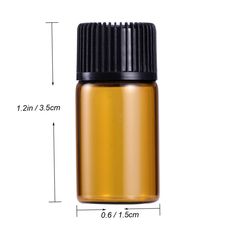 Ipetboom 9pc Mini Vial Bottles for Essential Oils Colognes and