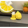 123Arts Lemon Ceramic Toothpick Box Toothpick Holder Organizer Cotton Swab