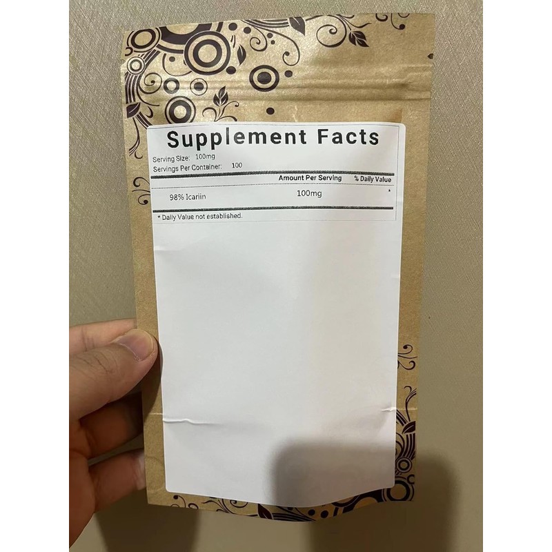 WonderLand Herbs Herb Extract Purity HPLC Grade 98+% Icariin Powder