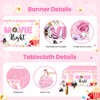 Pink Movie Night Party Decorations Tableware Set Serve 24