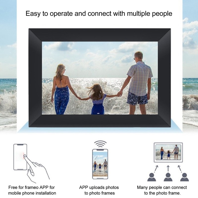 10 Inch WiFi Digital Picture Frame IPS Touch Screen Easy