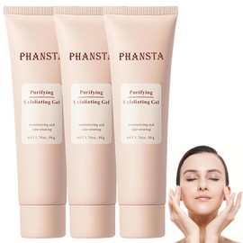 Purifying Exfoliating Gel, Facial Exfoliator Cleanser, Exfoliating Gel Scrub for Face, Moisturizing Exfoliating Facial Cleanser for All Skin, Cleans Dirt & Oils(3PCS)