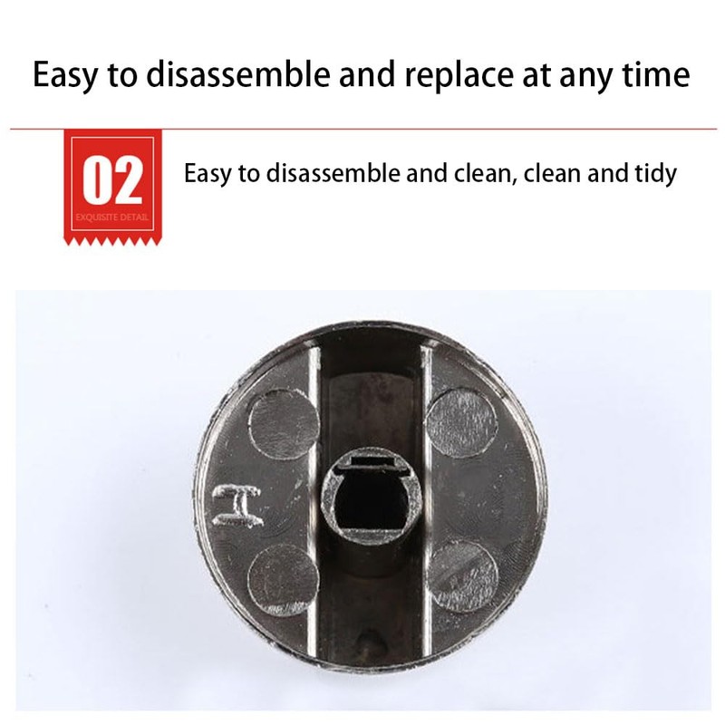 MIGUOSJIAONE 4 Pcs 6MM Gas Hob Knobs Silver Gas Stove