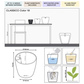 Lechuza CLASSICO Color Self-watering Planter
