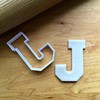 Sweet Prints Inc Varsity Letter J Cookie Cutter - Dishwasher