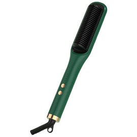 Cepillo Alisador de Cabello Cepillo Alisador Portátil Temperatura Ajustable Cepillo Alisador de Cabello Calentamiento Rápido Anti-escaldado para Salón y Hogar Tiempo de Peinado