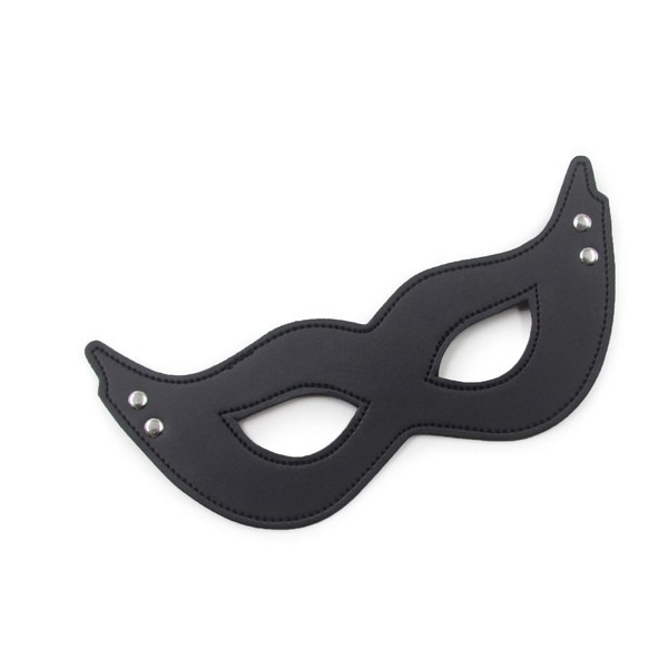 Linchy Burmenco Black Faux Leather Costume Eye Mask for Party,