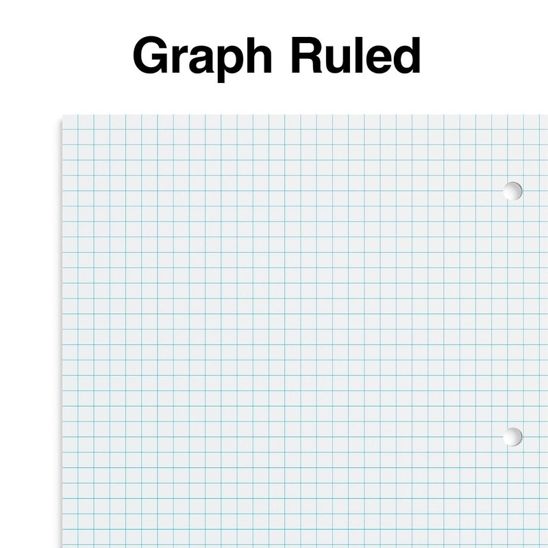 Staples 1-Subject Notebook, 8" x 11", Graph Ruled, 100 Sheets,