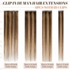 Hairro Clip in Hair Extensions Human Hair 8 inch #4P27