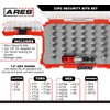 ARES 31016-33-Piece Security Bit Set with Quick Locking Bit Coupler