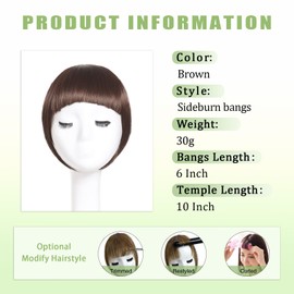 Clip in Bangs Fake Bangs Clip on Bangs for Women Suitable for Women's Daily Wear