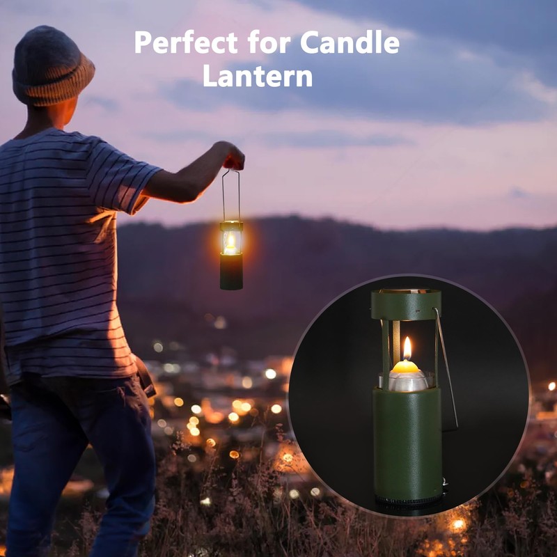 12-Hour White Candles Compatible with Candle Lanterns, Long-Burning Candles for
