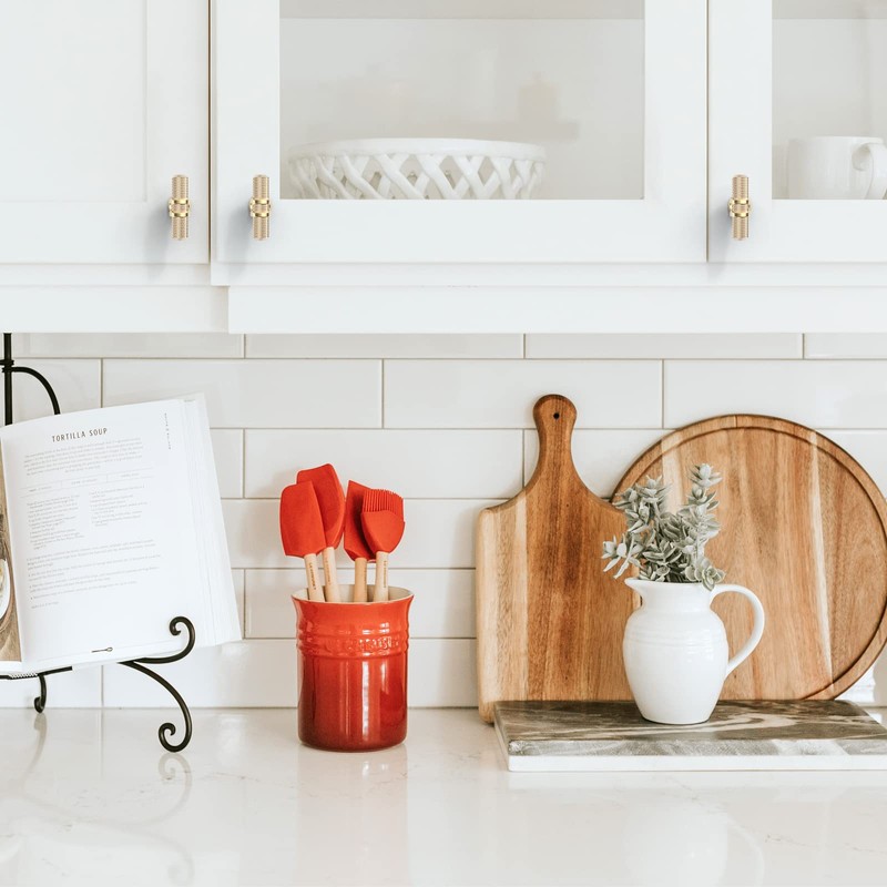 Asidrama 10 Pack Knurled Brushed Brass Kitchen Cabinet Knobs Gold