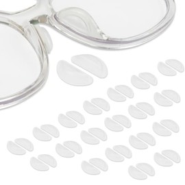 Zoolinn Clear Silicone Eyeglass Nose Pads with Adhesive Backing - 20 Pairs, Anti-Slip Comfort Air Chamber Grips for Glasses and Sunglasses