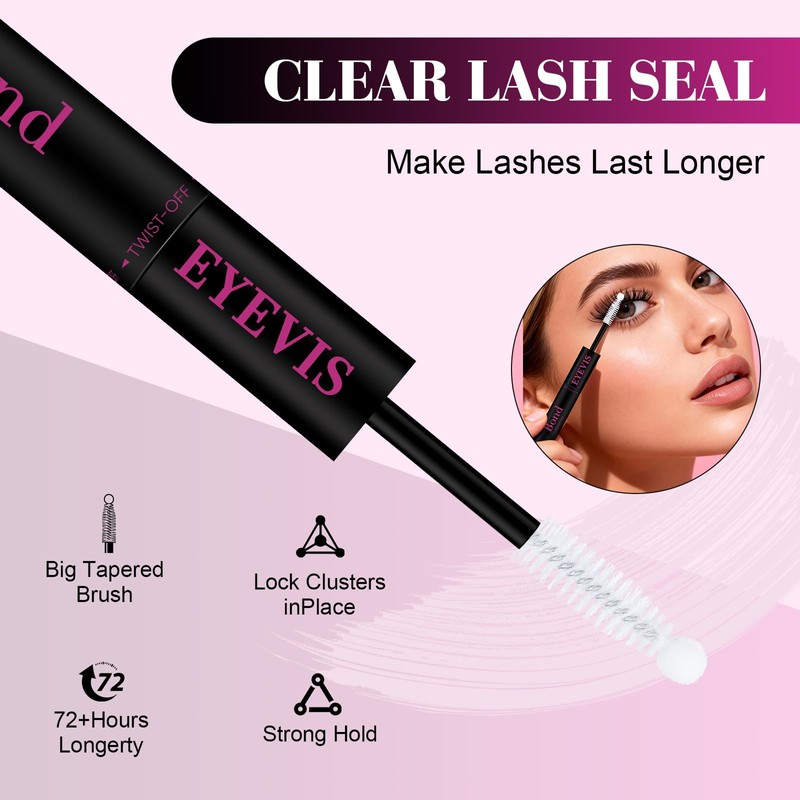 Lash Cluster Glue 2-in-1 Lash Bond and Seal Waterproof Lash