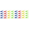 Set of 32 clothes pegs with wide surfaces on clip