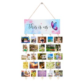 JOARHONAL Butterfly Wall Decor - Butterfly Picture Frame This Is Us Hanging Photo Display Butterfly Gifts for Girl Kids