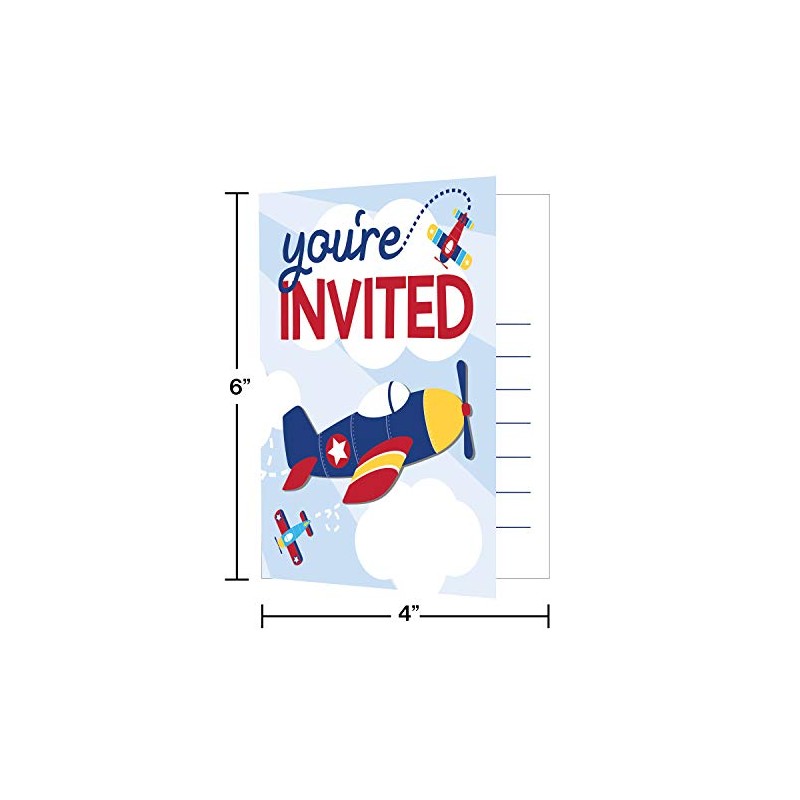 Creative Converting Toy Airplane Invitations, 8 Count