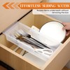 Gulfmew 1 Pack Deep Drawer Organizer Bins, Adjustable Sliding Drawer