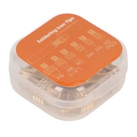 Heat-Set Insert Soldering Tips Adaptor, Soldering Tip M2 M2.5 M3 M4 M5 M6 1/4 Inch M8 Universal 936 Soldering Iron Head Heat Set Insert Tip for 3D Printer Parts