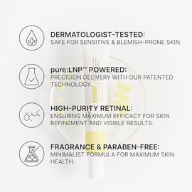 PURE K Retinal 0.1% LNP Cream with pure: LNP Technology - Advanced Liposome for Rapid Absorption, Pore Refining & Blemish-Prone Skin Care - Niacinamide Hydrating Moisturizer (0.67 Fl Oz / 20ml)
