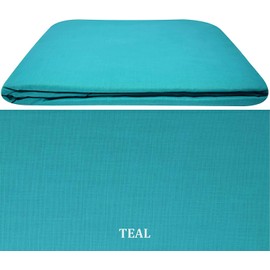 NIYS Luxury Bedding Extra Deep Percale Poly Cotton Fitted Sheet - Super Deep Pocket Frilled Bedding Lightweight Soft (90x190x25 cm - Single, Teal)