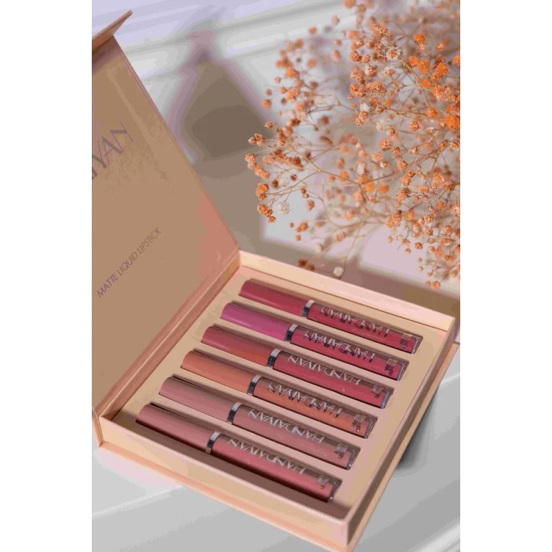 Set de 6 labiales Handaiyan Z Lápiz Labial color rojo