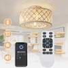 18 Inch Caged Ceiling Fans with Lights, Low Profile Ceiling