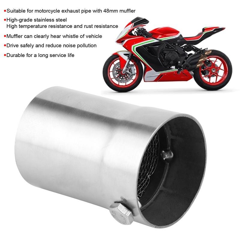 Exhaust Pipe Silencer General Motorcycle DB Killer Muffler Valve Stainless