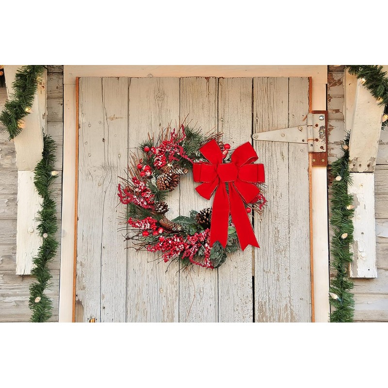 DHRUTI Christmas Bow, Christmas Red Bow, Christmas Tree Bows, Large