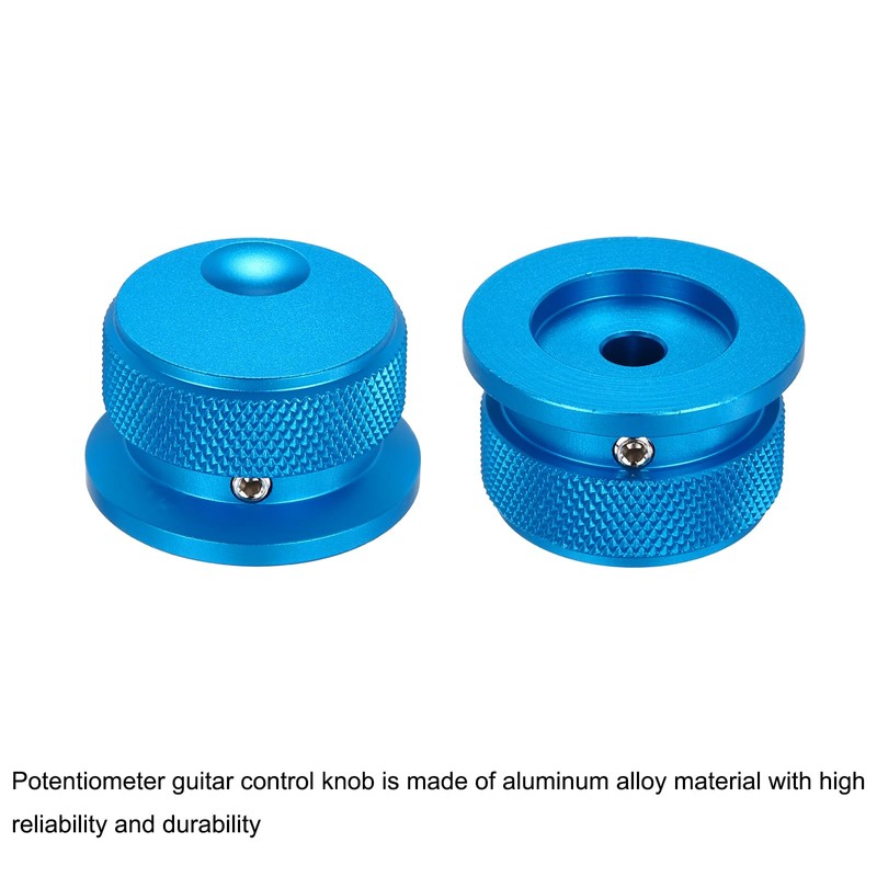 sourcing map 1 Pcs Aluminium Potentiometer Knobs, 1/4" (6mm) Universal